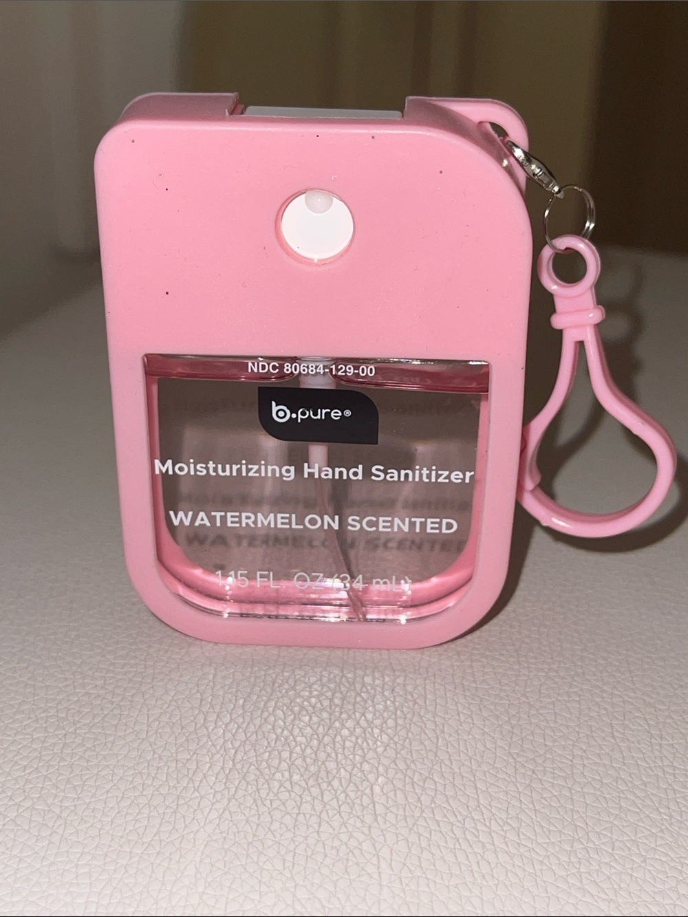 Moisturizing Watermelon Scented Hand Sanitizer with Pink Holder NWT - Picture 3 of 5